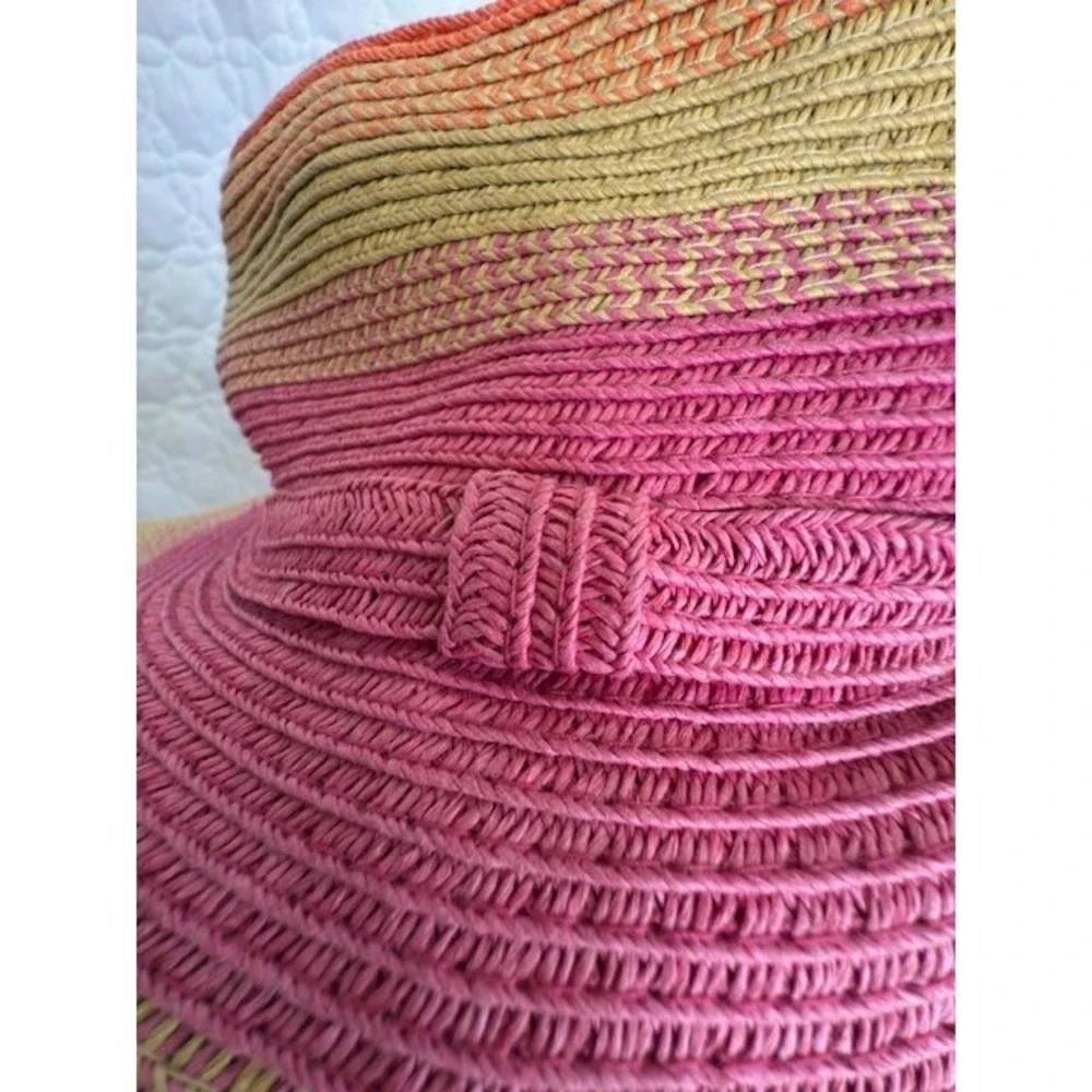 Wide-Brimmed Vacation Sun Hat Protection Packable Floppy Braided Beach Carribean